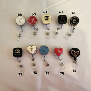 Chanel Black and White Badge Holder